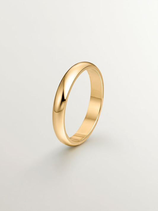 Alianza de oro amarillo de 18k de media caña 3,15mm