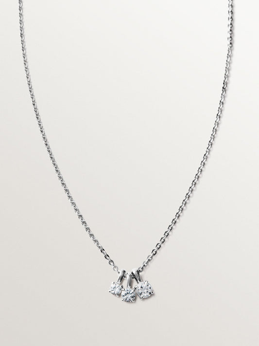 Collar de plata 925 con cuarzos blancos